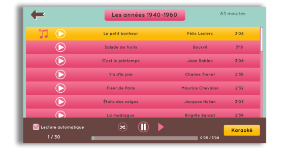 playlist pour ehpad